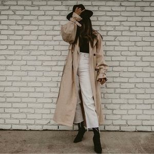 Cream trench coat